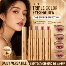 High-Temperature Resistant Makeup OPE Triple Color Eyeshadow Stick Commuting and Dating Eye-Enhancing Eyeshadow Pencil
