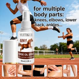 YUITIKUE 60ml 6 In 1 Horse Oil Joint Care Spray Easily Absorbed Soothing Mist For Knee Shoulder Neck Back Body Skin Care