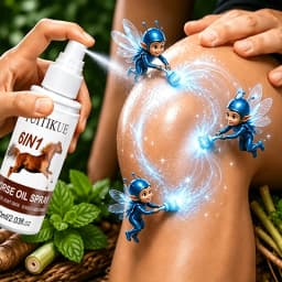 YUITIKUE 60ml 6 In 1 Horse Oil Joint Care Spray Easily Absorbed Soothing Mist For Knee Shoulder Neck Back Body Skin Care