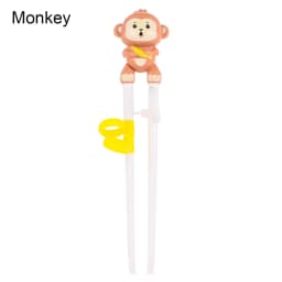 1 Pair Cartoon Animal Head Chopsticks Children Eating Training Chopsticks Baby Safty Learning Chopsticks Reusable Tableware