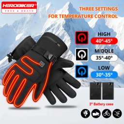 Winter Heated Gloves Men Women Thermal Motorcycle Heated Gloves for Snowmobile Windbreak Riding Warm Hand Gloves Warm Waterproof