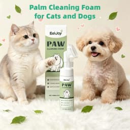 100ml Paw Cleaner Foam Dog & Cat Claw Cleaner Waterless Pet Shampoo With Brush For Rinse-Free Pet Supplies Cat Paw Deep Cleanser