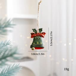 2026 Xmas Tree Pendant Cartoon Painted Santa Claus Elk Bear Christmas Stocking Resin Pendant Christmas Party Decorations 1pc