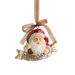 2026 Xmas Tree Pendant Cartoon Painted Santa Claus Elk Bear Christmas Stocking Resin Pendant Christmas Party Decorations 1pc