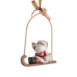 2026 Xmas Tree Pendant Cartoon Painted Santa Claus Elk Bear Christmas Stocking Resin Pendant Christmas Party Decorations 1pc