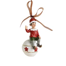 2026 Xmas Tree Pendant Cartoon Painted Santa Claus Elk Bear Christmas Stocking Resin Pendant Christmas Party Decorations 1pc