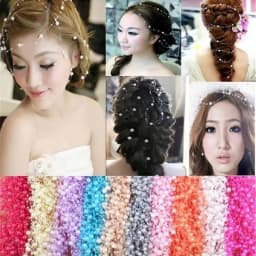 NEW 5yards Fishing Line Artificial Pearls Flower Beads Chain Garland Flowers Wedding Party Decoration Diy #07