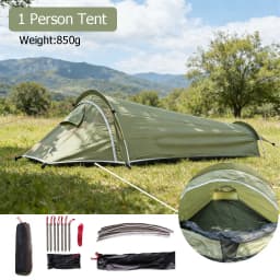 Camping Tent 1 Person, Ultralight Tent Single Mesh Bivy Waterproof Sleeping Gear for Camping Hiking Backpacking 1 Person Tent