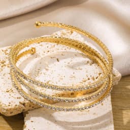 FTCY Boho Arm Bracelet for Women Vintage Geometric Gold Color Leaf Women's Arm Bangles Adjustable Jewelry