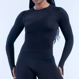 Defy Long Sleeve Top Women Seamless Yoga Shirts Slim Gym Top Fitness Sports Long Sleeve T-Shirt Quick Dry Running Workout Shirts