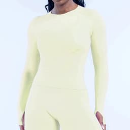 Defy Long Sleeve Top Women Seamless Yoga Shirts Slim Gym Top Fitness Sports Long Sleeve T-Shirt Quick Dry Running Workout Shirts