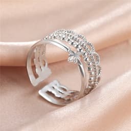 Skyrim Stainless Steel Women Rings Geometric Heart Aesthetic Adjustable Open Finger Ring Fashion Party Jewelry Gifts Wholesale