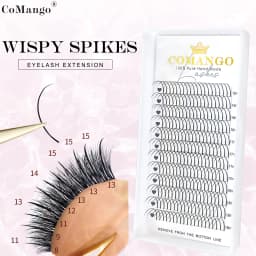 Spikes Wispy Eyelashes Extension A Shape Tapered Flat Base Fluffy Eyelash Mix 8-15mm/16-18mm Matte Cluster Make up Tools