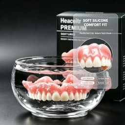 Slim Comfortable Custom Fit Dentures Boil to Shape Fits All Arch Sizes Reliable for Daily Meal Drink