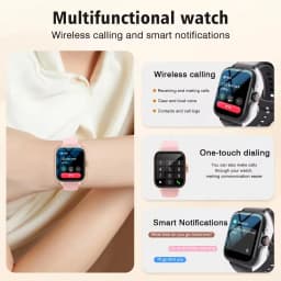 Men Women Smart Watch 1.83''Waterproof Fitness Sports Watch Answer Call Sleep Sport Pedometer Information Alerts Smartwatch HT30