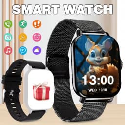 Men Women Smart Watch 1.83''Waterproof Fitness Sports Watch Answer Call Sleep Sport Pedometer Information Alerts Smartwatch HT30