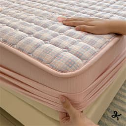 Breathable Soft Mattress Cover Fitted Sheet, Antibacterial Anti-Mite All Season Mattress Protector Non-Slip Silent Single/Double