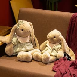 45cm/55cm Cute Plush Toy Stuffed Toy Rabbit Wear Dress Doll Babies Sleeping Companion Cute Doll Children's Gift