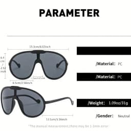 Protective Glasses Oversized Square Sunglasses Women Punk Fashion Large Frame Cycling Sun Glasses Men Gradient Shades UV400
