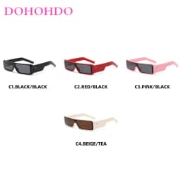 Trend Y2K Sunglasses Women Men Fashion Designer One Piece Small Square Hip Hop Punk Glasses Outdoor Driving Shades Eyewear UV400