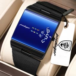 POEDAGAR Top Original High Quality Man Watch Waterproof Watch For Men Casual Mesh Sports Military Men's Quartz Watches Reloj+Box