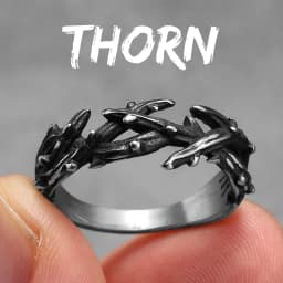 Thorn Crown Retro Stainless Steel Men Rings Punk New In For Male Women Fashion Jewelry Creativity Gift Wholesale Dropshiping