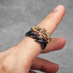 Thorn Crown Retro Stainless Steel Men Rings Punk New In For Male Women Fashion Jewelry Creativity Gift Wholesale Dropshiping