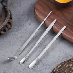 Stainless Steel Tea Needle Stick Gold Silver Matcha Spoon Tea Scoop Tea Ceremony Teaware Kitchen Tool Cleaning Pot Measuring Tea