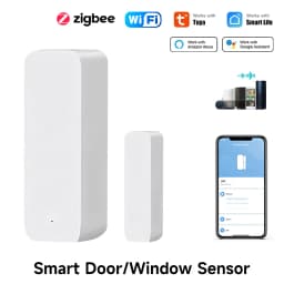 Tuya WiFi/Zigbee Door Sensor Window Sensor Smart Home Wireless Door Detector Smart Life APP Remote Control for Alexa Google