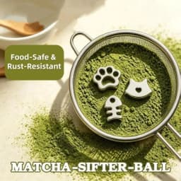 Stainless Steel Matcha Sifter Fine Mesh Anti-Caking Baking Tool Portable For Outdoor Picnic Home Cafe Matcha Preparation