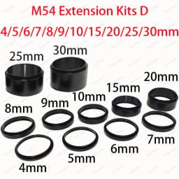 M42/M48/M54 Extension Tube Kits 3/5/7/10/12/15/20/30/40/50mm M48x0.75 on Both Sides for Astronomy Telescope Photography T Ring