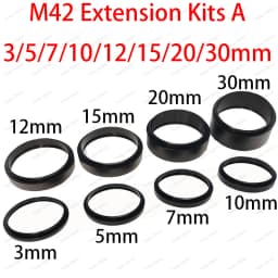 M42/M48/M54 Extension Tube Kits 3/5/7/10/12/15/20/30/40/50mm M48x0.75 on Both Sides for Astronomy Telescope Photography T Ring