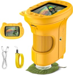 Digital Microscope for Kids Toys 1000X Handheld Microscope with 2.4" IPS Screen, Science Toy with Photo & Video Capture