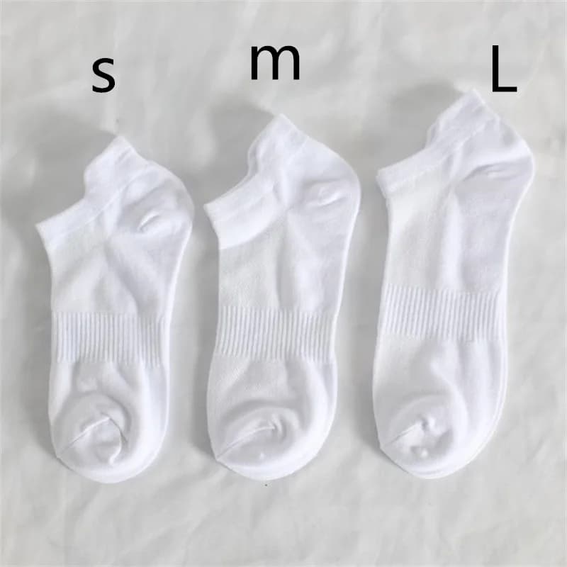 1-10 Pair Ankle Sock Womens and Mens Couple Student Cotton Ear New Mesh Athletic Sports Running Solid Color Boat Sock Plus Size