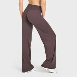 STOUREG Straight Leg Bottoms Women's Mid-Waist Yoga Pants GYM Leggings Naked Feel Pilates Running Sports Trousers