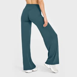 STOUREG Straight Leg Bottoms Women's Mid-Waist Yoga Pants GYM Leggings Naked Feel Pilates Running Sports Trousers