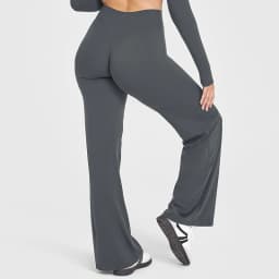 STOUREG Straight Leg Bottoms Women's Mid-Waist Yoga Pants GYM Leggings Naked Feel Pilates Running Sports Trousers