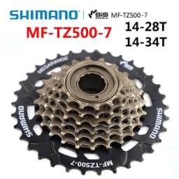 SHIMANO MF TZ500 6 Speed 7 Speed Bicycle Freewheel 14-28T 14-34T Sprocket MTB Road Folding Bike Cycling Parts
