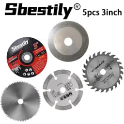 5pcs 3" Metal Cutting Disc Carbide Circular Saw Blade Wood Cutting Dics Stone Cutting Disc Glass Cutting Disc For Angle Grinder