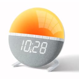Wake Up Light Sunrise Alarm Clock Desk Clock with Colors Light Natural Sound Digital Clock for Living Room Bedroom Home Decor