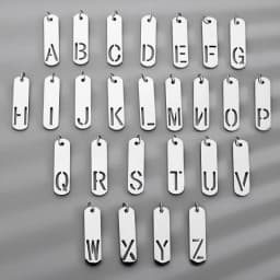HNSP 26 Letter Rectangle Tags 316L Stainless Steel Initial Pendant Name Necklace For Men Jewelry Gift