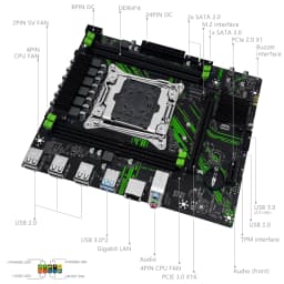 MACHINIST PR9 X99 Motherboard TPM2.0 Module Intel Xeon E5 2680 V3 CPU Support DDR4 RAM Dual-Channel USB3.0 Optional Kit Combo