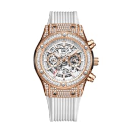 ONOLA Men's Skeleton Quartz Watch, Rhinestone Inlaid Case, Multifunctional Waterproof Sports Fashion Watch, A Gift For Men