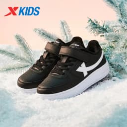Xtep Kid's Cotton shoes Unisex Winter All-matched Waterproof Non-slip Lightweight Fashion Casual Shoes 676416379362