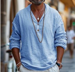 Street-Retro-Men's-Long-Sleeved-Shirt-Pure-Cotton-Business-Casual-Top-Breathable-Thin-Section-Plain-Color-Base-Shirt