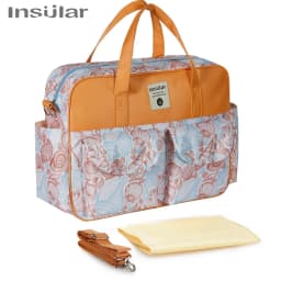 Insular Baby Diaper Bag Large Capacity Mommy Handbag Shoulder Bag Fashion Printing Outdoor Travel Mummy Stroller Nappy Bags