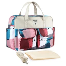 Insular Baby Diaper Bag Large Capacity Mommy Handbag Shoulder Bag Fashion Printing Outdoor Travel Mummy Stroller Nappy Bags