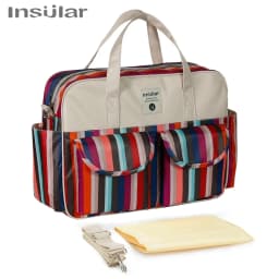 Insular Baby Diaper Bag Large Capacity Mommy Handbag Shoulder Bag Fashion Printing Outdoor Travel Mummy Stroller Nappy Bags
