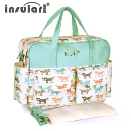 Insular Baby Diaper Bag Large Capacity Mommy Handbag Shoulder Bag Fashion Printing Outdoor Travel Mummy Stroller Nappy Bags