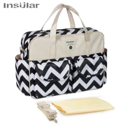 Insular Baby Diaper Bag Large Capacity Mommy Handbag Shoulder Bag Fashion Printing Outdoor Travel Mummy Stroller Nappy Bags
